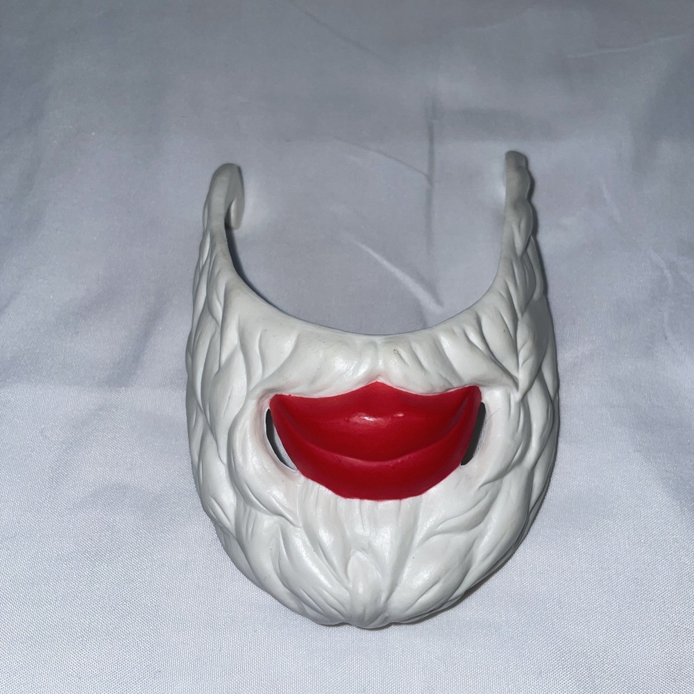 Vintage Mr Potato Head Santa Claus Beard White with Red Lips Replacement Part